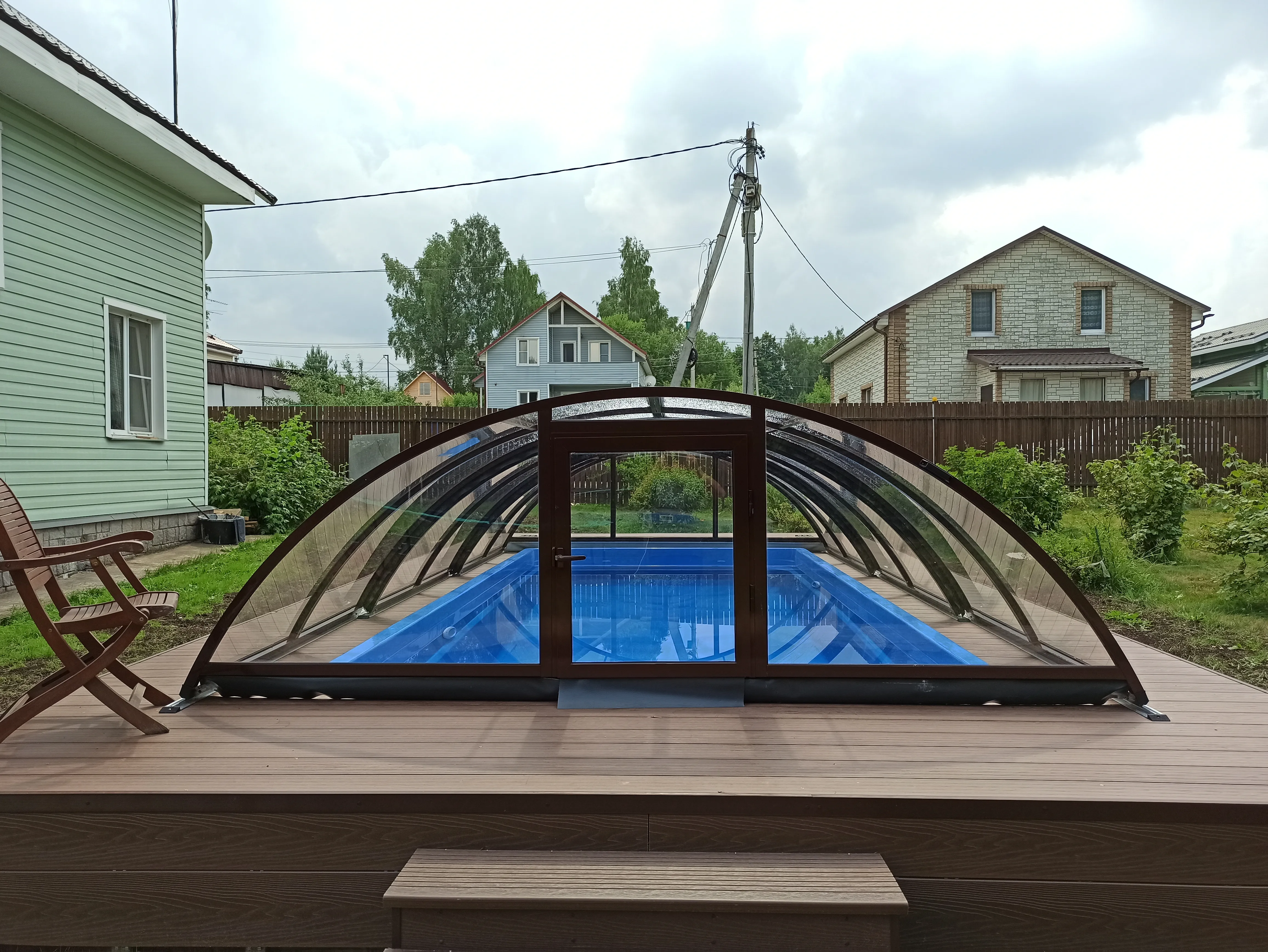 Павильон для бассейна — фронтальный вид